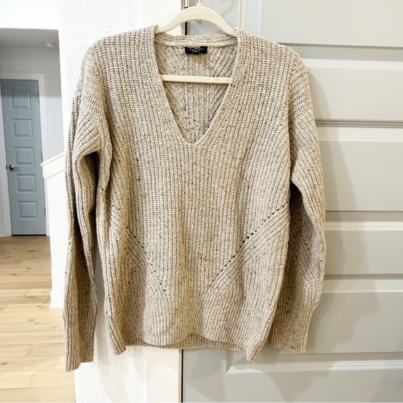 New Rag & Bone Donegal Recycled Wool V-Neck Sweater - Picture 3 of 6